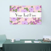 Violette Blumen, Blumenmuster, Muster von Blume Banner (Messeveranstaltung)