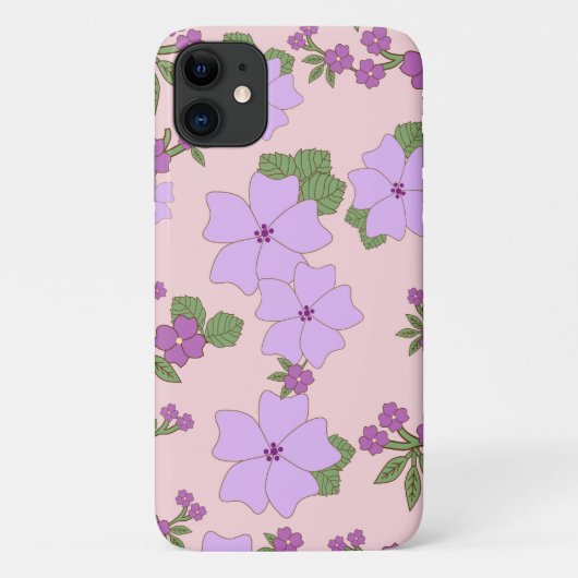 Violette Blumen, Blumenmuster, Muster von Blume Case-Mate iPhone Hülle (Rückseite)