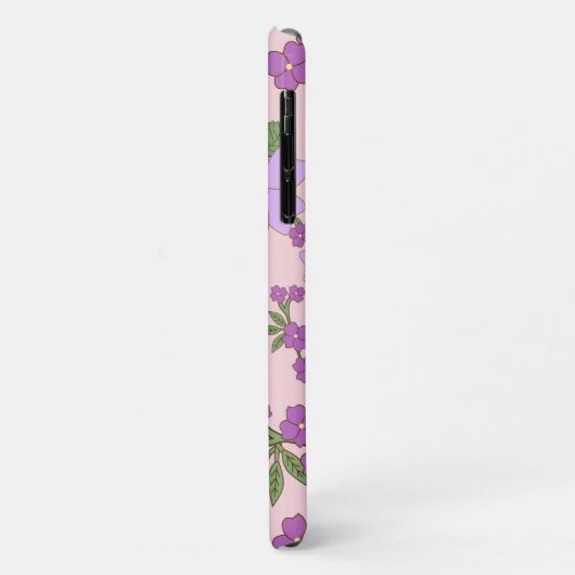 Violette Blumen, Blumenmuster, Muster von Blume Case-Mate iPhone Hülle (Hinten/Links)