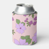 Violette Blumen, Blumenmuster, Muster von Blume Dosenkühler (Kanne Vorderseite)