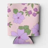 Violette Blumen, Blumenmuster, Muster von Blume Dosenkühler (Vorderseite)