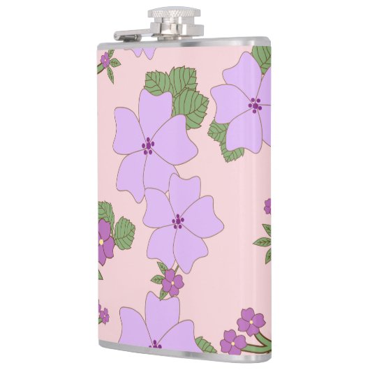 Violette Blumen, Blumenmuster, Muster von Blume Flachmann (Links)