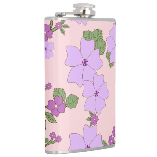 Violette Blumen, Blumenmuster, Muster von Blume Flachmann (Rechts)