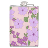 Violette Blumen, Blumenmuster, Muster von Blume Flachmann (Rückseite)