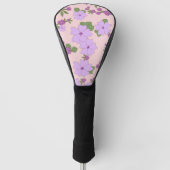 Violette Blumen, Blumenmuster, Muster von Blume Golf Headcover (Vorderseite)