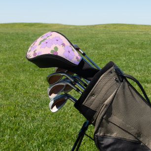 Violette Blumen, Blumenmuster, Muster von Blume Golf Headcover