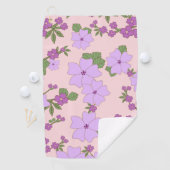 Violette Blumen, Blumenmuster, Muster von Blume Golfhandtuch (Insitu)