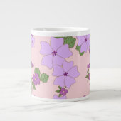 Violette Blumen, Blumenmuster, Muster von Blume Jumbo-Tasse (Vorderseite)