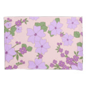 Violette Blumen, Blumenmuster, Muster von Blume Kissenbezug (Vorderseite)