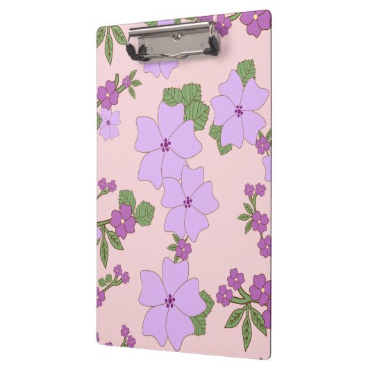 Violette Blumen, Blumenmuster, Muster von Blume Klemmbrett (Links)