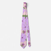 Violette Blumen, Blumenmuster, Muster von Blume Krawatte (Vorderseite)