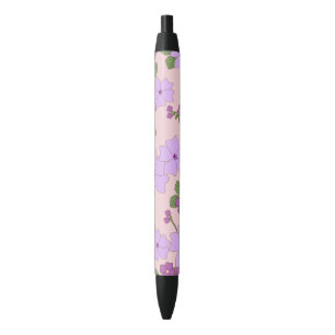 Violette Blumen, Blumenmuster, Muster von Blume Kugelschreiber