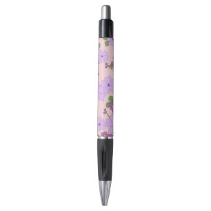 Violette Blumen, Blumenmuster, Muster von Blume Kugelschreiber