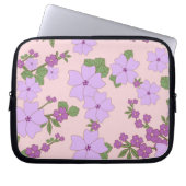 Violette Blumen, Blumenmuster, Muster von Blume Laptopschutzhülle (Vorderseite)