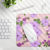 Violette Blumen, Blumenmuster, Muster von Blume Mousepad