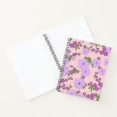 Violette Blumen, Blumenmuster, Muster von Blume Notizblock (Innenseite)