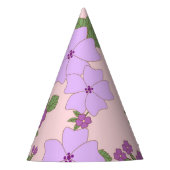 Violette Blumen, Blumenmuster, Muster von Blume Partyhütchen (Vorderseite)