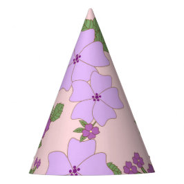 Violette Blumen, Blumenmuster, Muster von Blume Partyhütchen