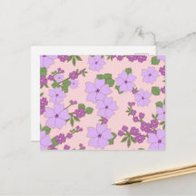 Violette Blumen, Blumenmuster, Muster von Blume