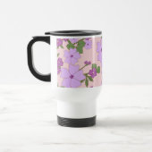 Violette Blumen, Blumenmuster, Muster von Blume Reisebecher (Links)