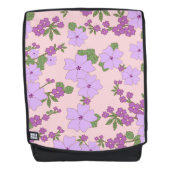 Violette Blumen, Blumenmuster, Muster von Blume Rucksack (Vorderseite)