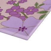 Violette Blumen, Blumenmuster, Muster von Blume Schneidebrett (Ecke)