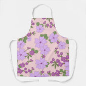 Violette Blumen, Blumenmuster, Muster von Blume Schürze (Vorderseite)