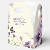 Violette Blumen Blumenrahmen Danke für Ihre Hochze Geschenkschachtel (Geöffnet)