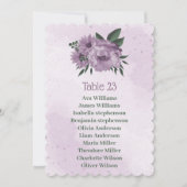 violette Blumen botanische Sitzkarte Einladung (Vorderseite)