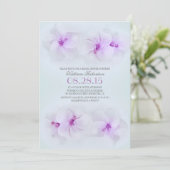 violette Blumen Brautparty Einladung (Stehend Vorderseite)