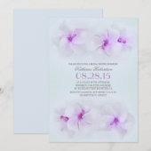 violette Blumen Brautparty Einladung (Vorne/Hinten)