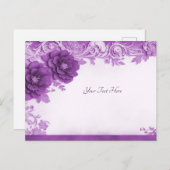Violette Blumen Geblüht Postkarte (Vorne/Hinten)