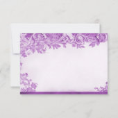 Violette Blumen Geblüht RSVP-Karte RSVP Karte (Rückseite)