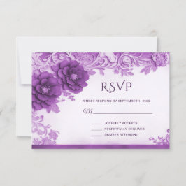 Violette Blumen Geblüht RSVP-Karte RSVP Karte