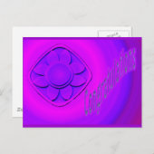 Violette Blumen Glückwünsche Postkarte (Vorne/Hinten)