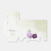 violette Blumen grüne Blätter Hochzeit Geschenkschachtel (Ungefaltet)