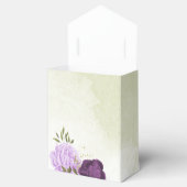 violette Blumen grüne Blätter Hochzeit Geschenkschachtel (Geöffnet)