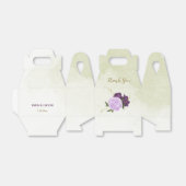 violette Blumen grüne Blätter Hochzeit Geschenkschachtel (Ungefaltet)