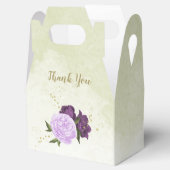 violette Blumen grüne Blätter Hochzeit Geschenkschachtel (Geöffnet)