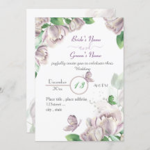 violette Blumen grüne Blätter Schmetterlinge in