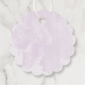 Violette Blumen Grüne Hochzeit Geschenkanhänger (Rückseite)