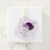 Violette Blumen Grüne Hochzeit Geschenkanhänger (Beispiel)