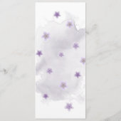 Violette Blumen Grüne Hochzeit Menükarte (Rückseite)