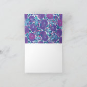 Violette Blumen handgemalt Dankeschön Karte (Innenseite)