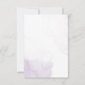 Violette Blumen im Mason Jar Elegante Blumenhochze RSVP Karte (Rückseite)