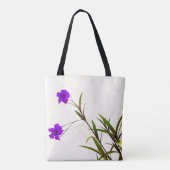 Violette Blumen in der Brise Tasche (Rückseite)