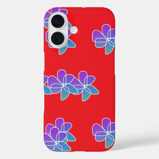 Violette Blumen in Rot Case-Mate iPhone Hülle (Rückseite)