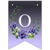 Violette Blumen Jagdflagge Wimpelkette (Zweite Fahne)