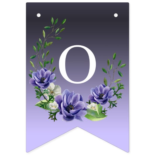 Violette Blumen Jagdflagge Wimpelkette (Zweite Fahne)