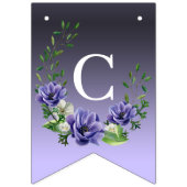 Violette Blumen Jagdflagge Wimpelkette (Erste Fahne)